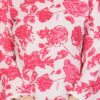 Pink Floral Lace Trim Kurti for Women