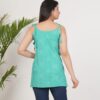 Women’s Green Printed Sleeveless Tie-Strap Top - Image 2