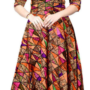 Women’s Multicolor Printed Anarkali Gown