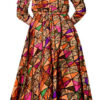 Women’s Multicolor Printed Anarkali Gown