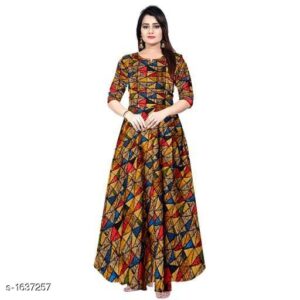 Angratan Multicolor Geometric Printed Anarkali Gown