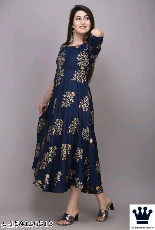 Angratan Maroon Golden Printed Anarkali Gown - Image 6