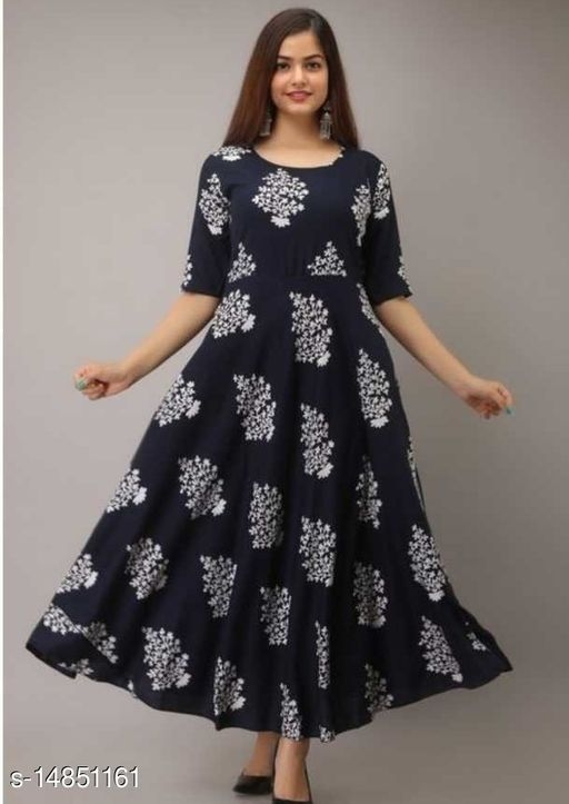 Angratan Maroon Golden Printed Anarkali Gown - Image 3