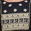 Elegant Black Cotton Kurta Set with Beige Embroidery - Image 5