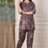 Multicolor Printed Co-Ord Set for Women – Casual Ethnic Style with Shirt & Pants - Image 4
