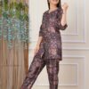 Multicolor Printed Co-Ord Set for Women – Casual Ethnic Style with Shirt & Pants - Image 2