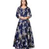 Women’s Floral Printed Long Maxi Gown Dress