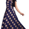 Women’s Navy Blue Jacquard Printed Anarkali Gown